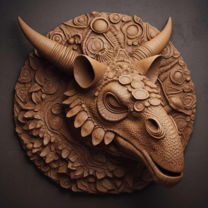 Nature and animals (Gobiceratops 4, NATURE_912) 3D models for cnc